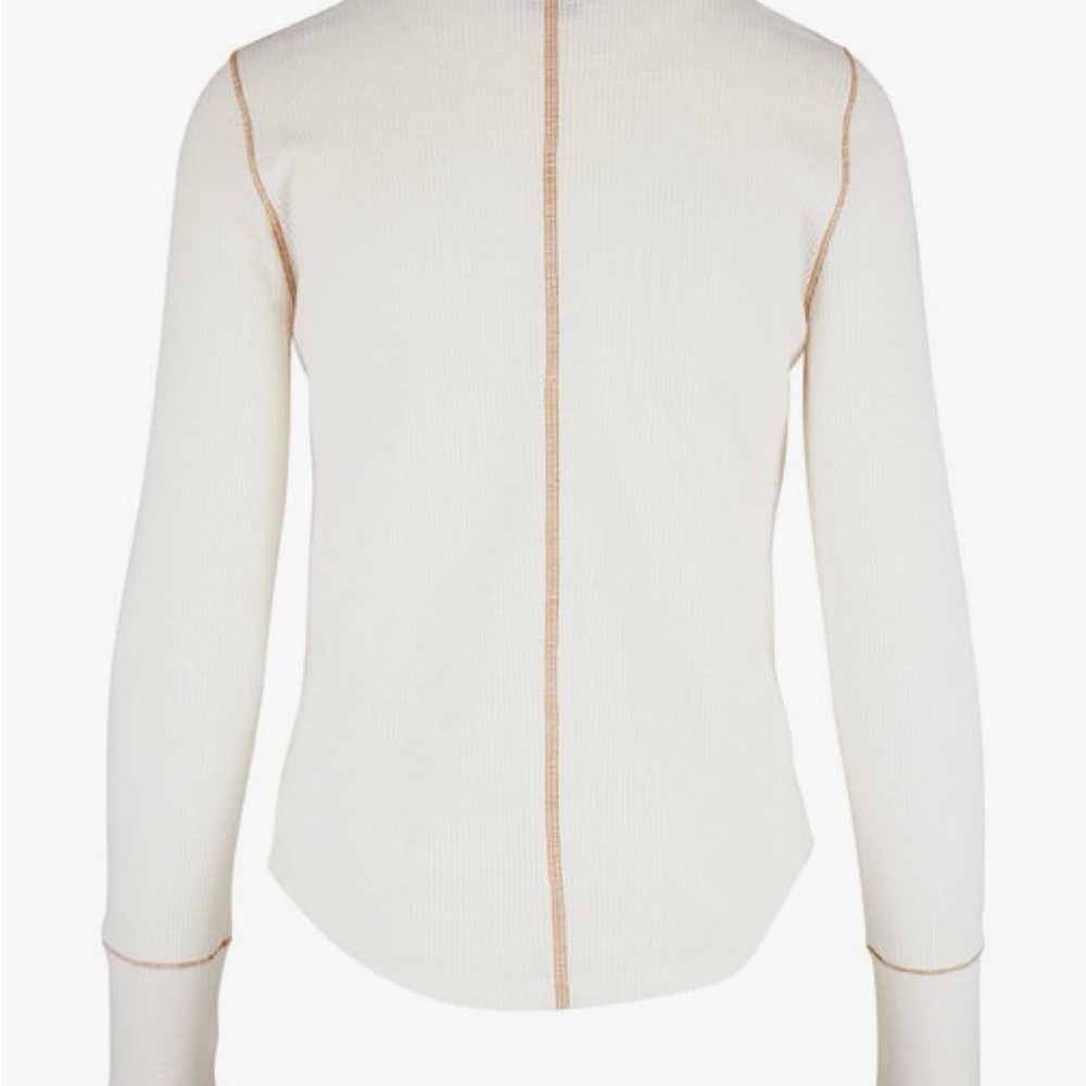 Veronica Beard Thermal Elma Henley  Ivory Medium NWT